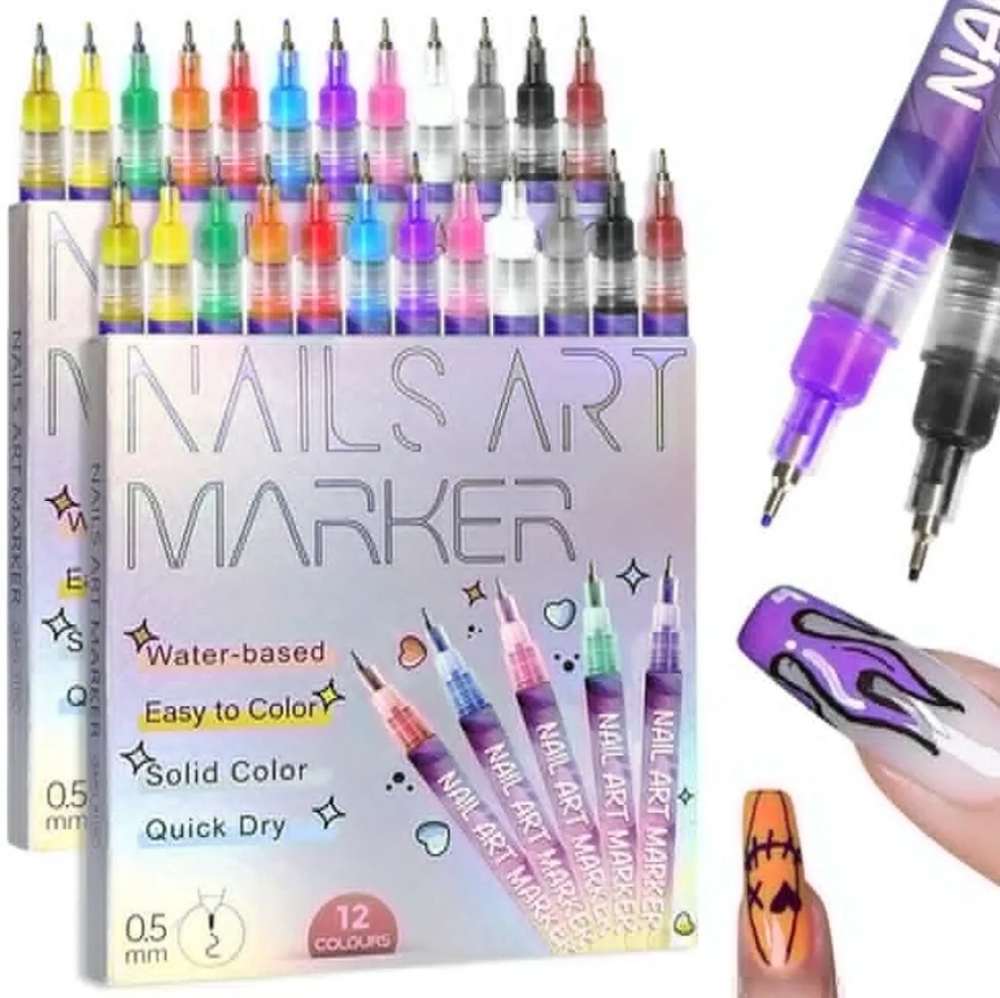 Nails Art Marker Set - 12 color